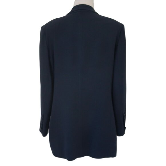 SONIA RYKIEL navy wool blend jacket F 46 US 14 - Picture 2 of 7